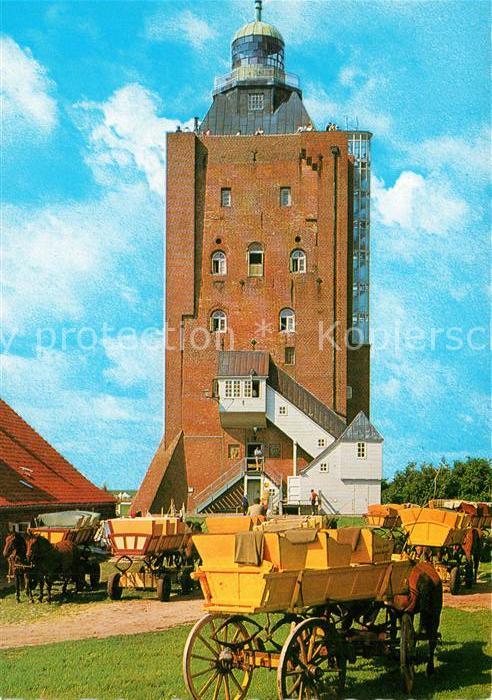 Insel Neuwerk Wattwagen vor dem Leuchtturm