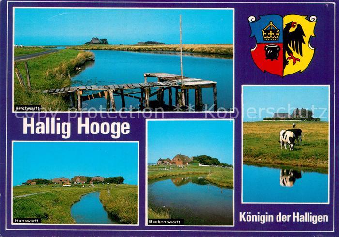 Hallig Hooge Kirchwarft Hanswarft Backenswarft Kuehe Wappen Koenigin der Hallige