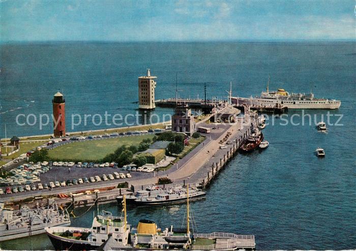 Cuxhaven Nordseebad Alte Liebe und Hafenanlagen Nordseeheilbad Fliegeraufnahme