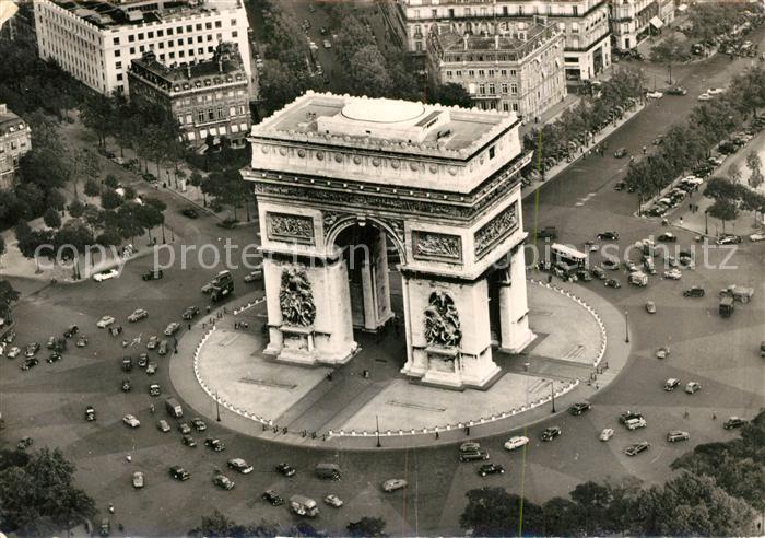 Paris Place de l'Etoile Arc de Triomphe vue a