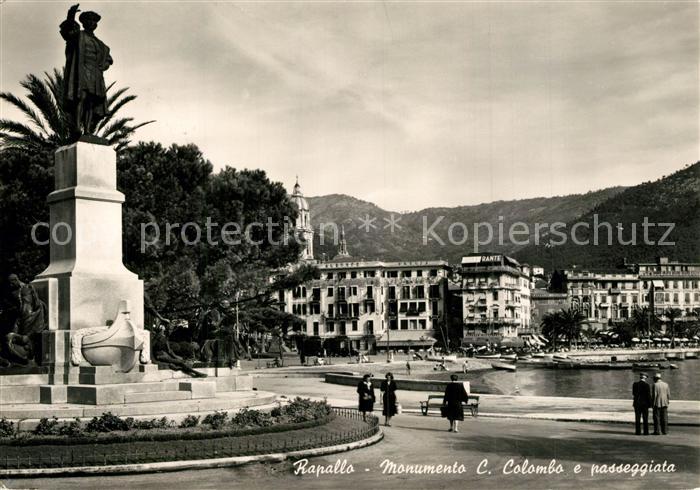 Rapallo Monumento Cristobal Colombo e passeggiata