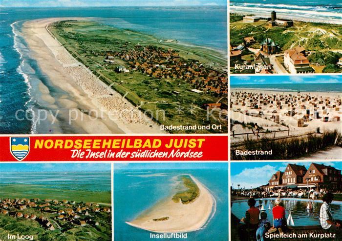 Insel Juist Nordseeinsel Badestrand Spielteich am Kurplatz Im Loog Fliegeraufnah
