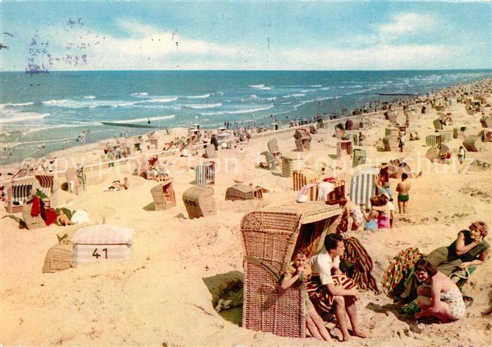 Norderney Nordseebad Badestrand Strandkorb