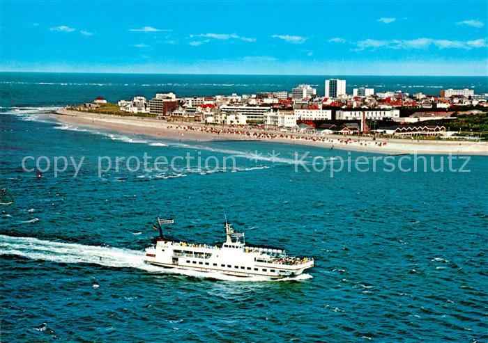Norderney Nordseebad Faehre Nordseeinsel Fliegeraufnahme