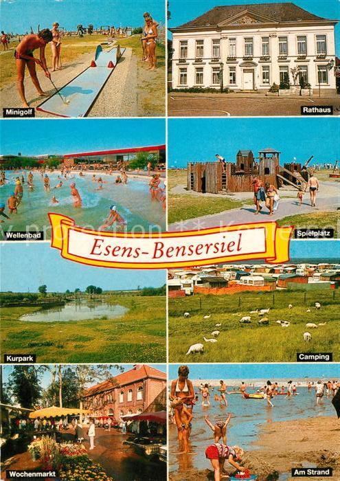 Bensersiel Minigolf Rathaus Wellenbad Spielplatz Kurpark Campingplatz Wochenmark