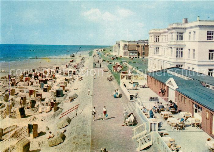 Norderney Nordseebad Westbad Strand Promenade