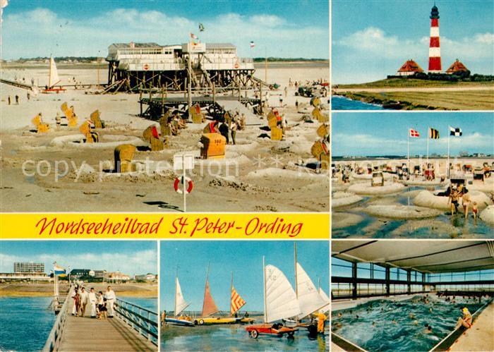 St Peter-Ording Sandbank Arche Noah Leuchtturm Seebruecke Strandsegeln Wellenbad