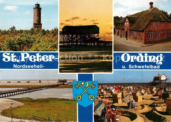 St Peter-Ording Leuchtturm Seebruecke Die Seekiste Boehler Sandbank Strand Fries