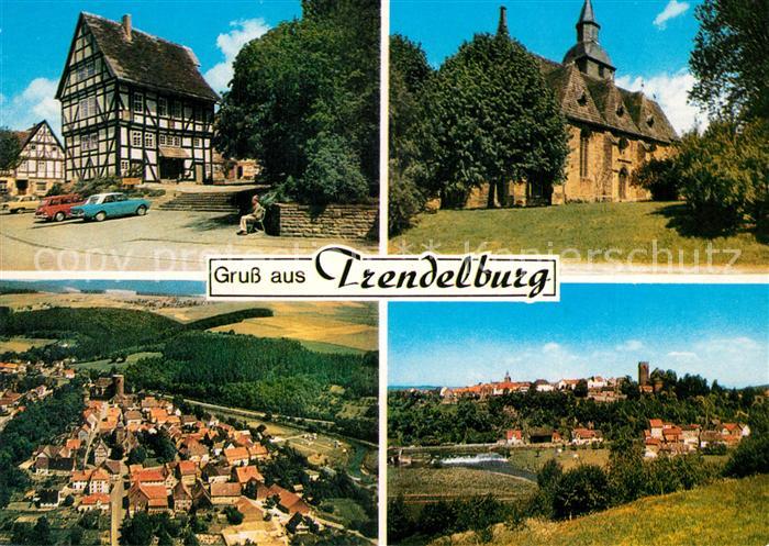 Trendelburg Ortsmotiv Fachwerkhaus Kirche Fliegeraufnahme