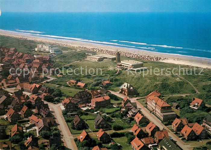 Insel Juist Nordseebad Fliegeraufnahme