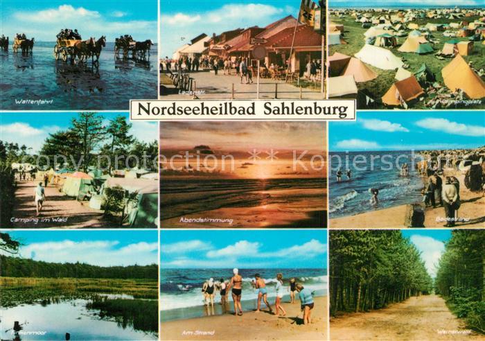 Sahlenburg Nordseeheilbad Wattenfahrt Campingplatz Moor Ladenstrasse Strand Aben