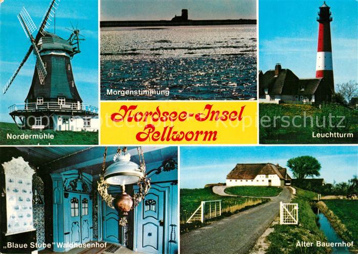 Pellworm Nordermuehle Morgenstimmung Leuchtturm Blaue Stube Waldhusenhof Alter B