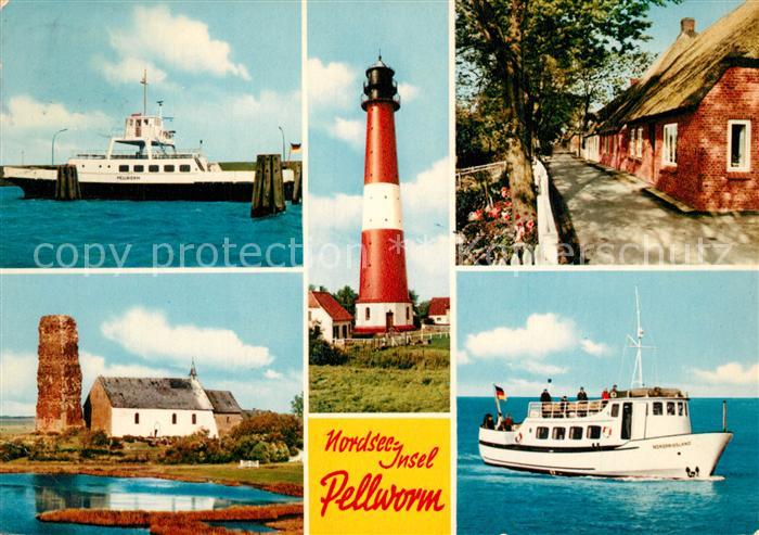 Pellworm Faehre Alte Kirche Leuchtturm Friesenhaus