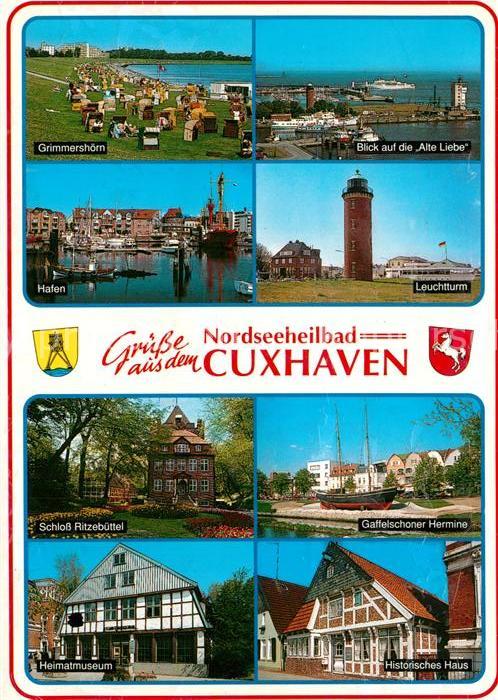 Cuxhaven Nordseebad Grimmershoern Alte Liebe Hafen Leuchtturm Schloss Ritzebuett
