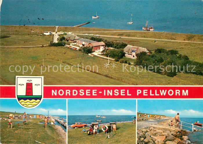 Pellworm Fliegeraufnahme Badestrand Promenade