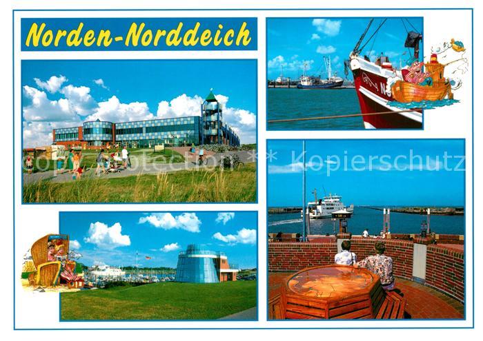 Norden Norddeich Ostfriesland Hotel Restaurant Hafen Fischkutter Faehre Strandko