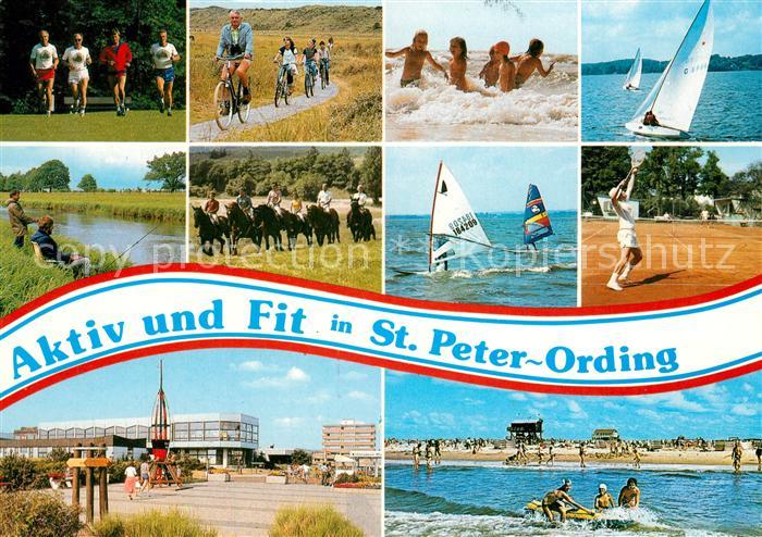 St Peter-Ording Sport Fahrradtour Badespass Segen Windsurfen Tennis Reiten Angel