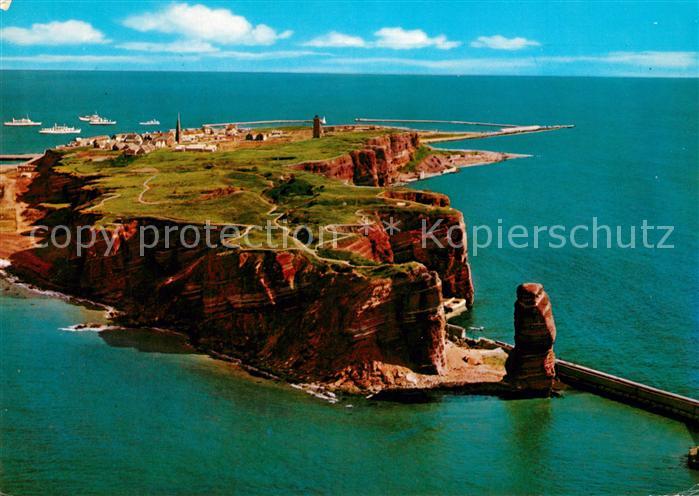 Helgoland Nordseeinsel Nordwestkueste Lange Anna Oberland Fliegeraufnahme