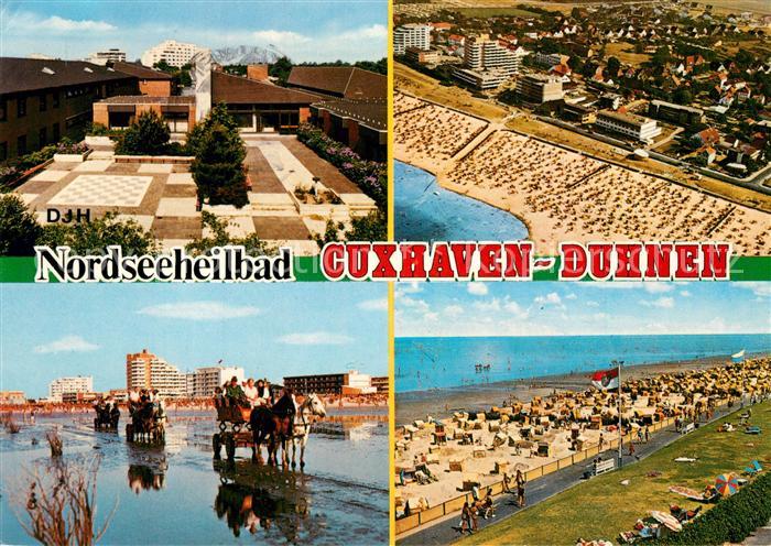 Duhnen Nordsee Jugendherberge Wattwagen Promenade Strand Fliegeraufnahme