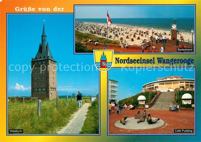 Wangerooge Nordseebad Westturm Badestrand Cafe Pudding