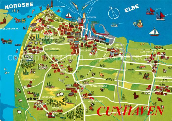 Cuxhaven Nordseebad Landkarte