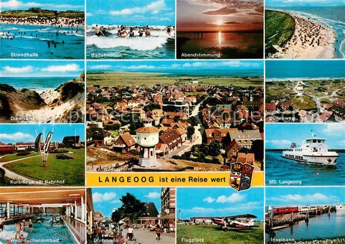 Langeoog Nordseebad Strandhalle Abendstimmung Duenenlandschaft Kuranlage Wellenb