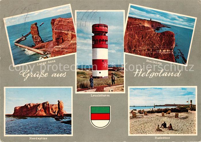 Helgoland Nordspitze Lange Anna Steilkueste Badeduene Leuchtturm