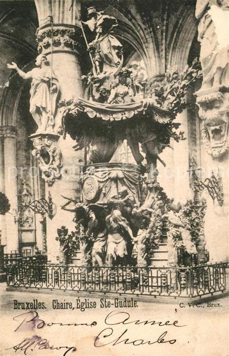 Bruxelles Bruessel Chaire Eglise Ste Gudule