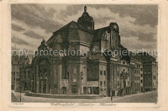 Elberfeld Wuppertal Thalia Theater Kuenstlerkarte