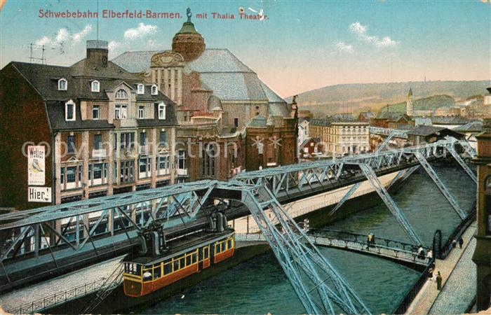 Elberfeld Barmen Schwebebahn mit Thalia Theater