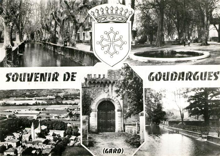 Goudargues Gard Fliegeraufnahme Kanal