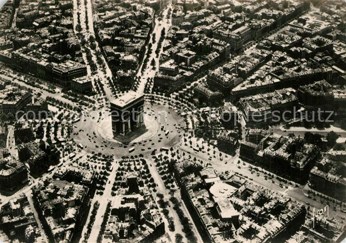 Paris Fliegeraufnahme L_Arc de Triomphe et pl