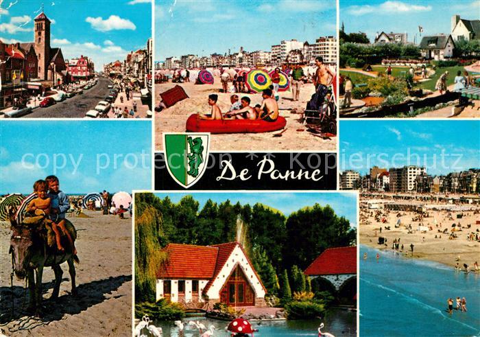 Panne  La Belgium Strand Kinder auf Esel