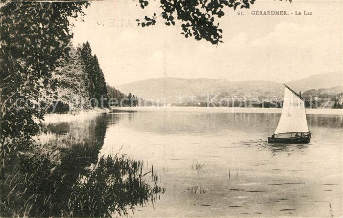 Gerardmer Vosges Le Lac Segelboot