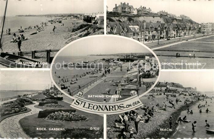 St Leonards on Sea Beach Rock-Gardens Grosvenor-Gardens