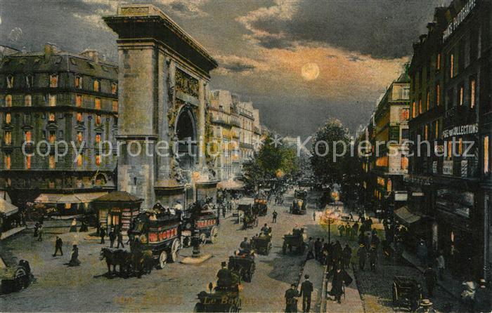 Paris Boulevard Postkutschen