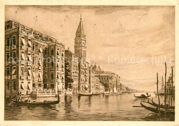 Venezia Venedig Hotel Regina Kuenstlerkarte