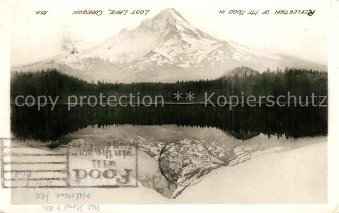 Portland Oregon Reflection of Mt Mood in Lost Lake