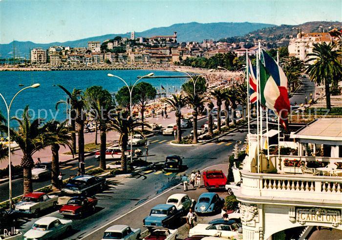Cannes Alpes-Maritimes La Croisette et le Suquet vus du Carlton Hotel et Hotel M