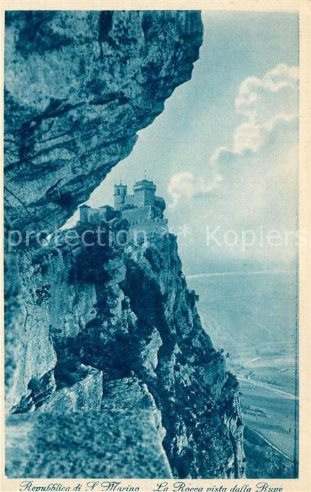 San Marino Repubblica La Rocca vista dalla Rupe
