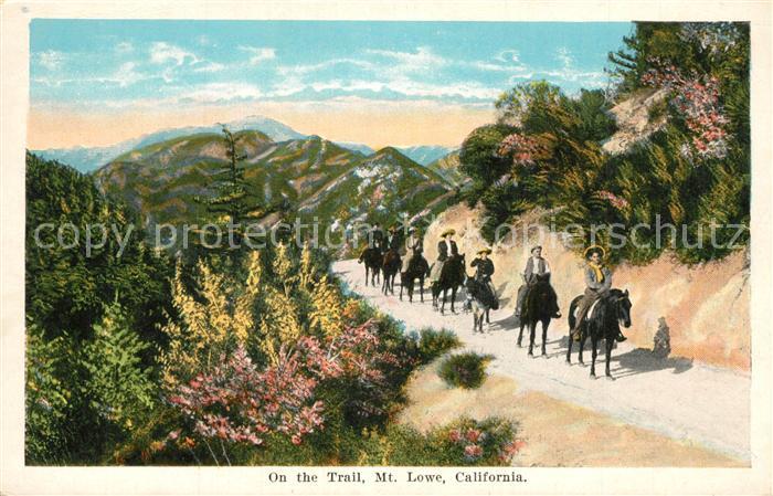 Mount Lowe California On the Trail Horses Kuenstlerkarte