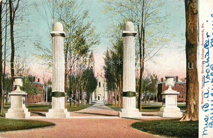 Brunswick Maine Memorial Gateway Bowdoin College