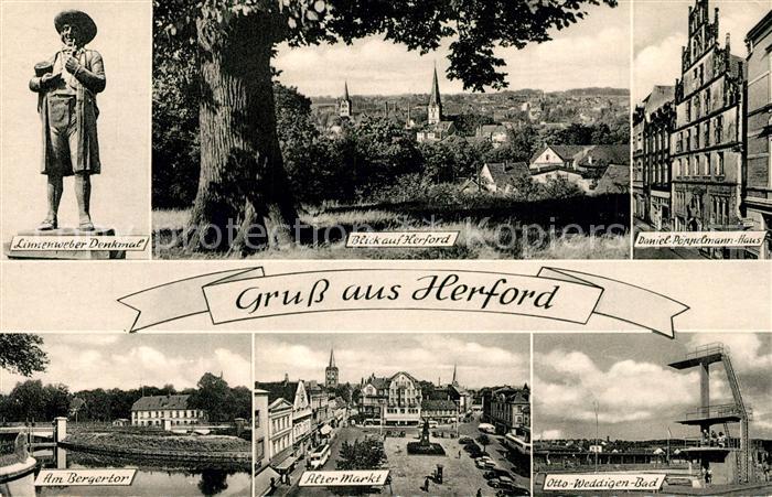 Herford Linnenweber Denkmal Daniel Poeppelmann Haus Otto Weddigen Bad Alter Mark