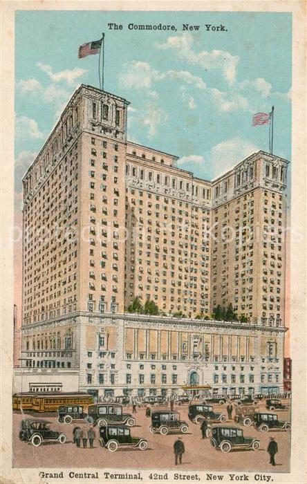 New York City The Commodore Grand Central Terminal Illustration