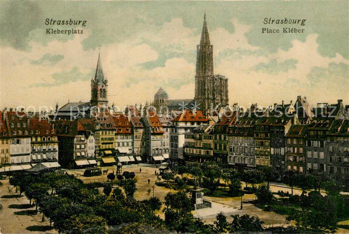 Strasbourg Alsace Place Kleber Cathedrale Kleberplatz Muenster