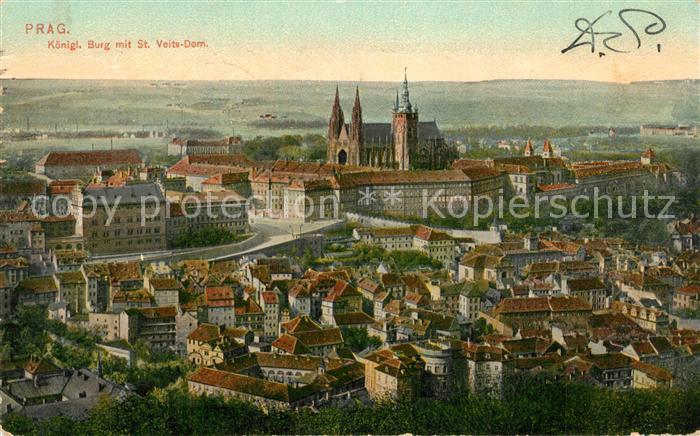 Prag Prahy Prague Koenigliche Burg mit St Veits Dom