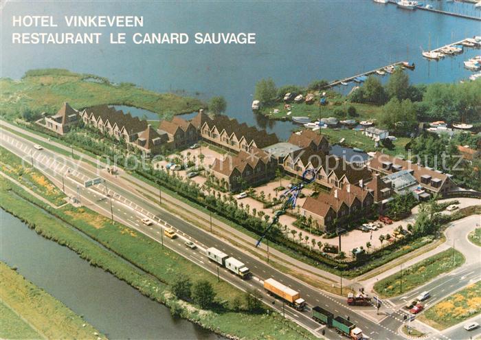 Vinkeveen Hotel Vinkeveen Restaurant Le Canard Sauvage Fliegeraufnahme