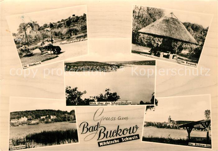 Bad Buckow Maerkische Schweiz Stadtpark Kurpark Schermuetzelsee Griepensee Bucko