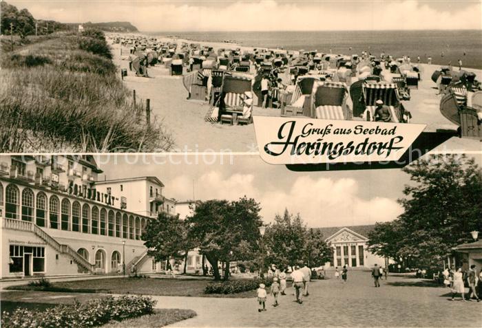 Heringsdorf Ostseebad Usedom Strand Erholungsheim Solidaritaet Kurhaus Promenade