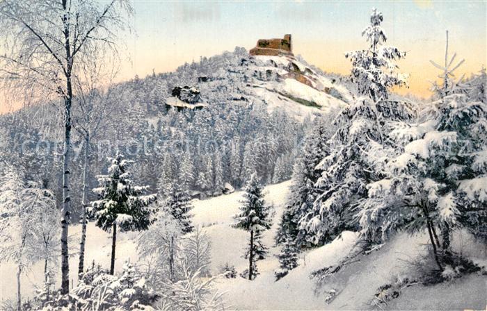 Kynast Burgruine Winterlandschaft